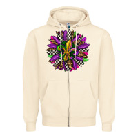 Sandshell mardi gras sunflower Zipper Hoodie - OliviaCreatesArt