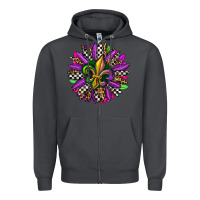 Smoke mardi gras sunflower Zipper Hoodie - OliviaCreatesArt