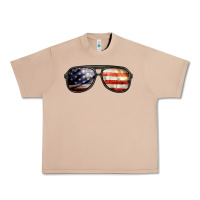 Burro amerıcan flag glasses Urban Heavy Tee - BarkalooDesign