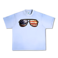 Grape Ice amerıcan flag glasses Urban Heavy Tee - BarkalooDesign