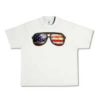 Pistachio amerıcan flag glasses Urban Heavy Tee - BarkalooDesign