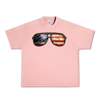 Salmon amerıcan flag glasses Urban Heavy Tee - BarkalooDesign