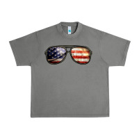 Tornado amerıcan flag glasses Urban Heavy Tee - BarkalooDesign