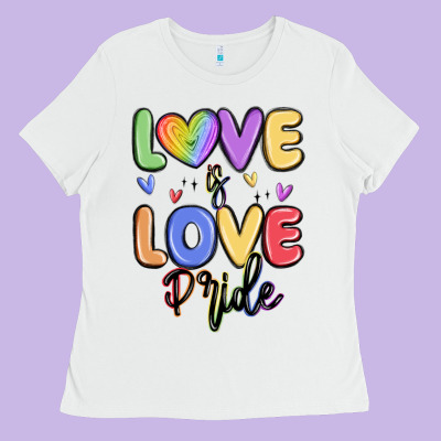 Love Is Love Pride Ladies Tee Designed By Maliassmallbusiness