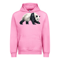 Fuchsia Pink walking panda Urban Hoodie - LillyAllenDesigns