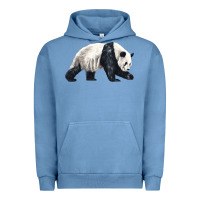 Pigment Pebble Blue walking panda Urban Hoodie - LillyAllenDesigns