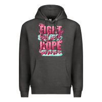 Charcoal Heather fight believe hope survive cancer awareness Premium Hoodie - FaDigitalArtStudio