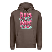 Coffee fight believe hope survive cancer awareness Premium Hoodie - FaDigitalArtStudio