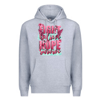 Heather Grey fight believe hope survive cancer awareness Premium Hoodie - FaDigitalArtStudio