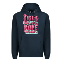 Navy fight believe hope survive cancer awareness Premium Hoodie - FaDigitalArtStudio