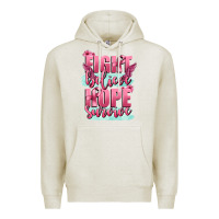 Oatmeal Heather fight believe hope survive cancer awareness Premium Hoodie - FaDigitalArtStudio