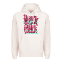 Pale Pink fight believe hope survive cancer awareness Premium Hoodie - FaDigitalArtStudio