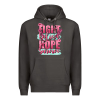 Smoke fight believe hope survive cancer awareness Premium Hoodie - FaDigitalArtStudio