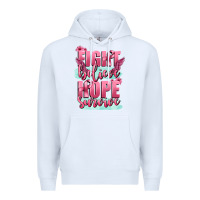 White fight believe hope survive cancer awareness Premium Hoodie - FaDigitalArtStudio