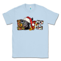 Dusty Blue love christmas black angus Classic Tee - LillyAllenDesigns