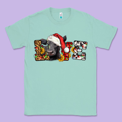 Love Christmas Black Angus Classic Tee Designed By Lillyallendesigns