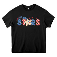 Black oh my stars Heavy Core Tee - MaliasSmallBusiness