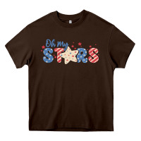 Chocolate Brown oh my stars Heavy Core Tee - MaliasSmallBusiness