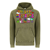 Vintage Olive everyone deserves love Vintage Hoodie - Artiststas