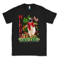 Black merry christmas penguin Classic Tee - LillyAllenDesigns