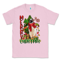 Bubblegum Pink merry christmas penguin Classic Tee - LillyAllenDesigns