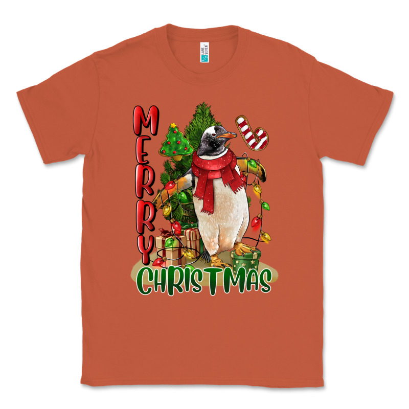 Merry Christmas Penguin Classic Tee by LillyAllenDesigns | Teevron
