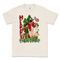 Natural merry christmas penguin Classic Tee - LillyAllenDesigns
