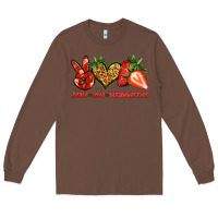 Chestnut peace love strawberries Long Sleeve Tee - Jasminsmagicworld