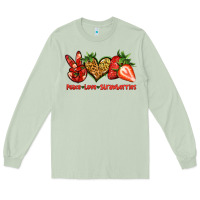 Matcha peace love strawberries Long Sleeve Tee - Jasminsmagicworld
