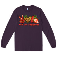 Plum peace love strawberries Long Sleeve Tee - Jasminsmagicworld