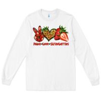 White peace love strawberries Long Sleeve Tee - Jasminsmagicworld