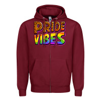 Burgundy pride vibes Zipper Hoodie - OliviaCreatesArt