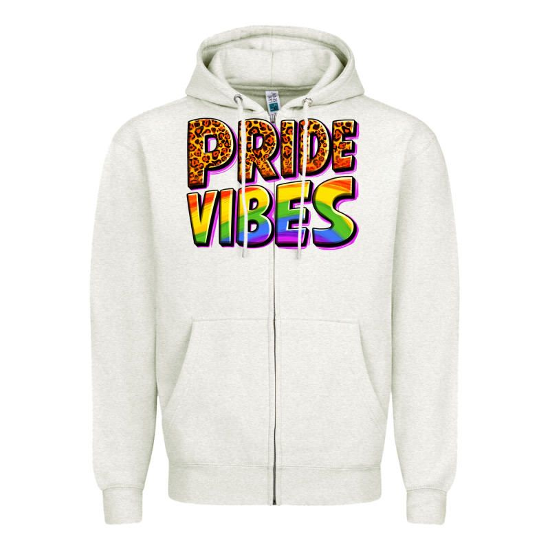 Pride Vibes Zipper Hoodie by OliviaCreatesArt | Teevron