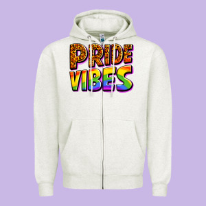 Pride Vibes Zipper Hoodie Designed By Oliviacreatesart