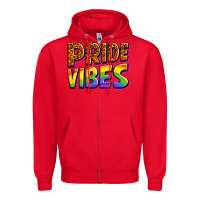Red pride vibes Zipper Hoodie - OliviaCreatesArt