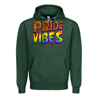 Sports Green pride vibes Zipper Hoodie - OliviaCreatesArt