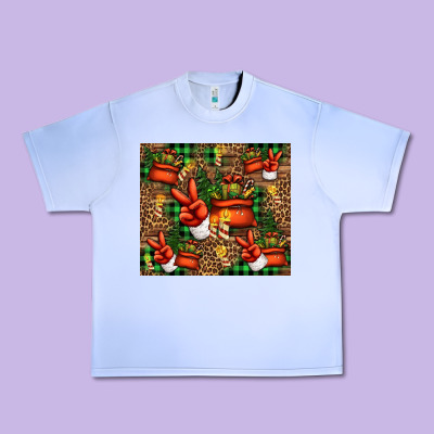 Christmas Santa Claus Peace Hand Urban Heavy Tee Designed By Jasminsmagicworld