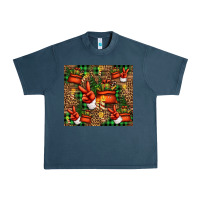 Midnight Navy Christmas Santa Claus peace hand Urban Heavy Tee - Jasminsmagicworld