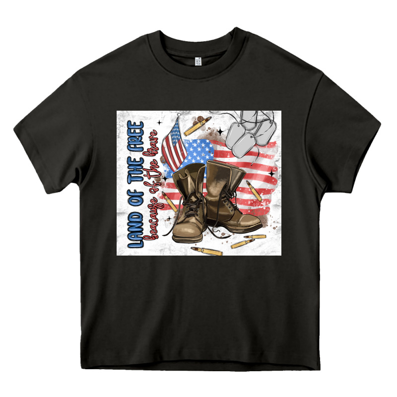 Land Of The Free Heavy Core Tee by MaliasSmallBusiness | Teevron