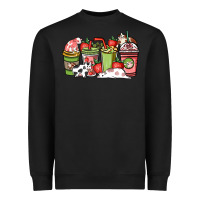 Black Cow and strawberry coffee cups Heavyweight Sweatshirt - HowdyJamesFarm