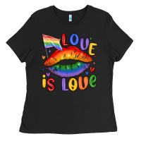 Black love is love lips Ladies Tee - MaliasSmallBusiness