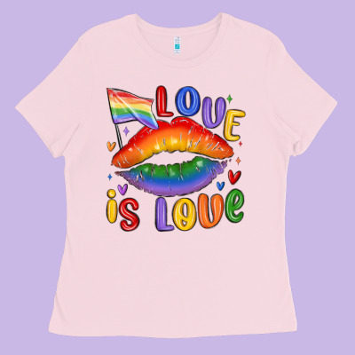 Love Is Love Lips Ladies Tee Designed By Maliassmallbusiness