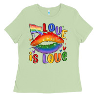 Matcha love is love lips Ladies Tee - MaliasSmallBusiness