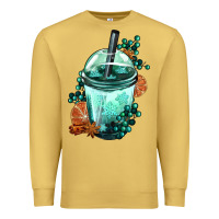 Antique Gold Winter Bobba Cup Premium Sweatshirt - FaDigitalArtStudio