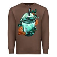 Chestnut Winter Bobba Cup Premium Sweatshirt - FaDigitalArtStudio
