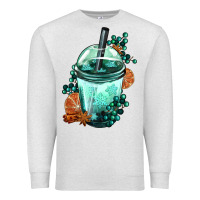 Oatmeal Heather Winter Bobba Cup Premium Sweatshirt - FaDigitalArtStudio