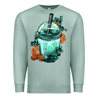 Seafoam Winter Bobba Cup Premium Sweatshirt - FaDigitalArtStudio