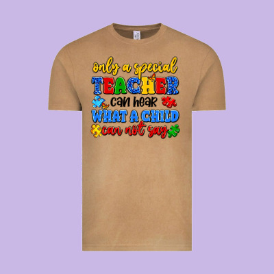 Only A Special Teacher Can Hear What A Child Can N Vintage Tee Designed By Artiststas