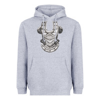 Heather Grey Chest Protector Fa Element Heavyweight Hoodie - FaDigitalArtStudio