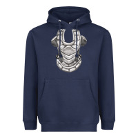 Navy Chest Protector Fa Element Heavyweight Hoodie - FaDigitalArtStudio